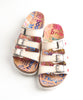 CHSHOER Women's Printed Cork Slides - Platform Buckle Style, Top Pick for Beach & Casual Wear