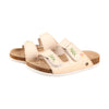 CHSHOER Women's Embroidered Cork Slides - Adjustable Velcro Platform Sandals, Essential for Summer Casual & Beach Wear