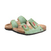 CHSHOER Women's Embroidered Cork Slides - Adjustable Velcro Platform Sandals, Essential for Summer Casual & Beach Wear