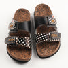 CHSHOER Women's Printed Cork Slides - Platform Buckle Style, Top Pick for Beach & Casual Wear