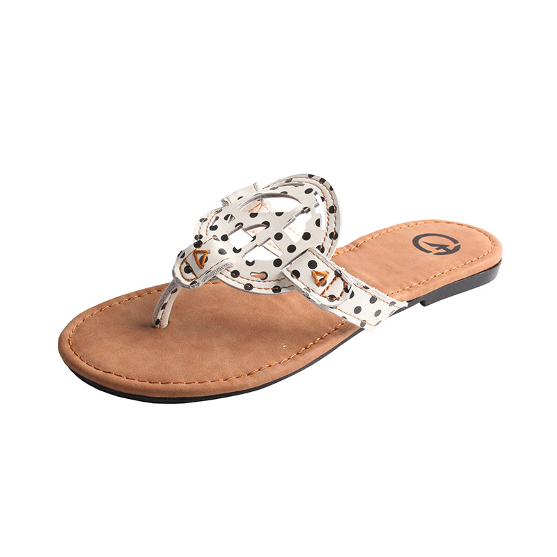 CHSHOER Summer New Style Slip-on Slippers Women's Casual All-match Flat Bottom Comfortable Beach Outdoor Simple Cool Sandals