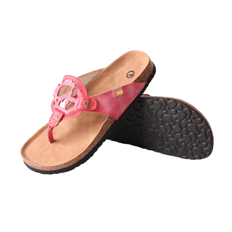 CHSHOER Women's Platform Toe-Ring Sandals: Stylish Hollow-Out Logo Slides for Indoor and Outdoor Summer Wear