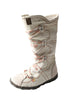 CHSHOER Snake-Embossed Leather and PU Upper Lace Decoration Women's Tall Boot