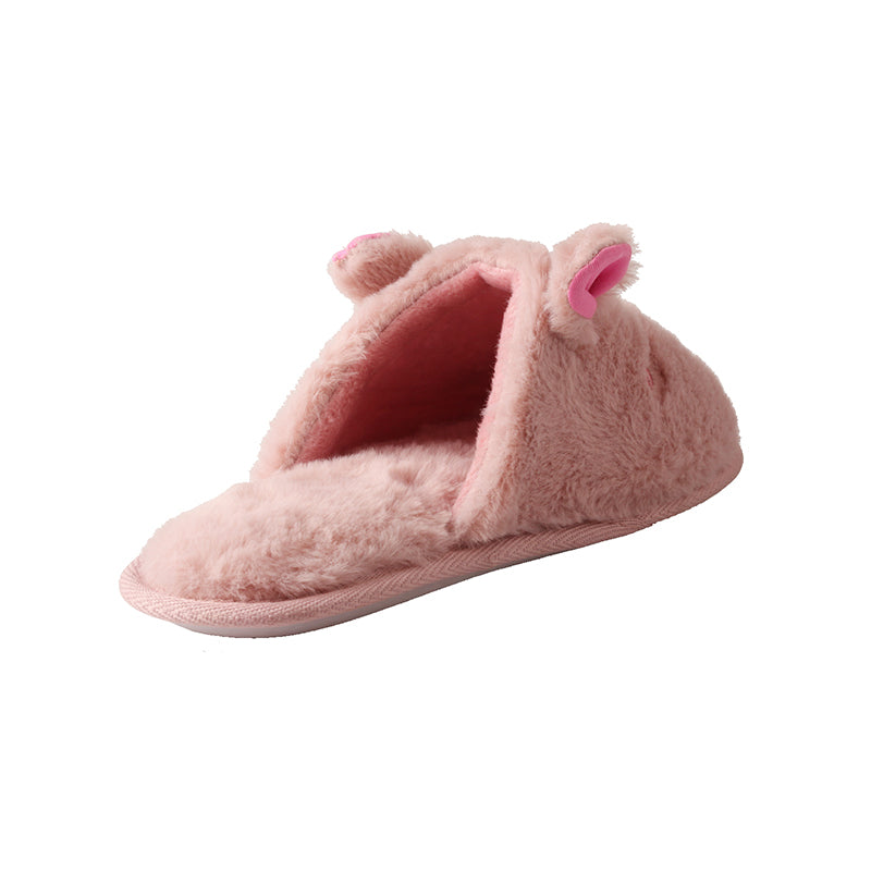 CHSHOER Couple's cotton slippers for women, winter, cute, home use, indoor, anti-slip, fluffy, and warm